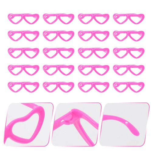 20 Unidades Gafas Decorativas Forma Corazón Para (Rosa) 1