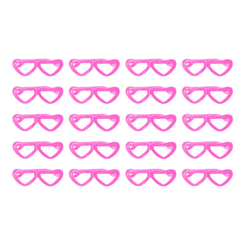 20 Unidades Gafas Decorativas Forma Corazón Para (Rosa) 2