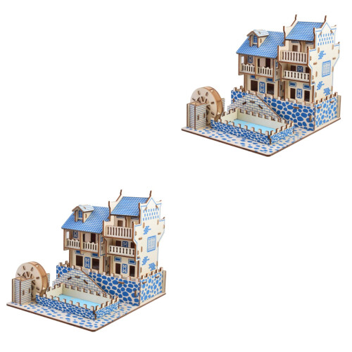2 Unidades De Madera 3D 2