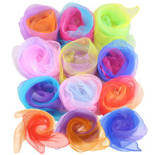 24 Pièces Foulards De Danse Couleur Dégradée Pour Spectacle Enfants