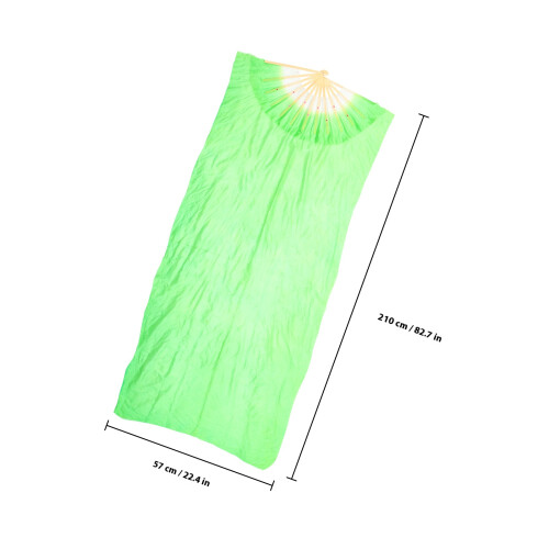 Ventilateur En Soie Long Pour Danse Ventre, Accessoire Yangko 1