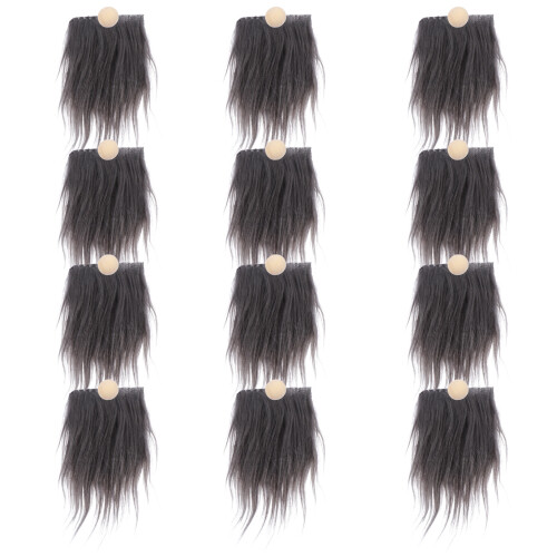 12 Ensembles De Barbe Gnome Fourrure Synthétique Avec Perles 2