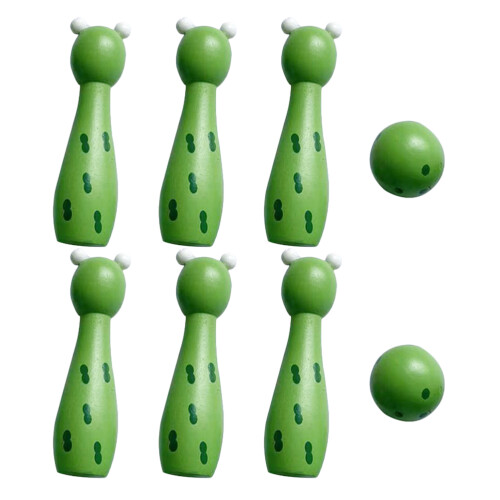 1 Set Cartoon Bowling Balls And Solid Pin Interactive Plaything 1