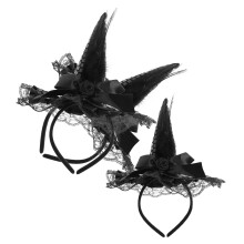 3Pcs Witch Hat Headband Halloween Costume Party Cosplay Hair Accessory