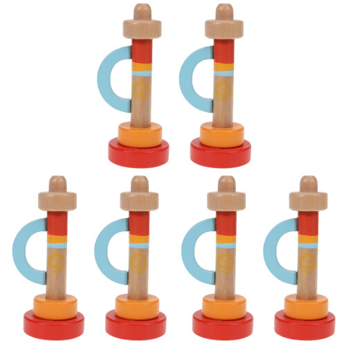 6 Pièces Instrument Bois Jouet Éducatif Enfant 2
