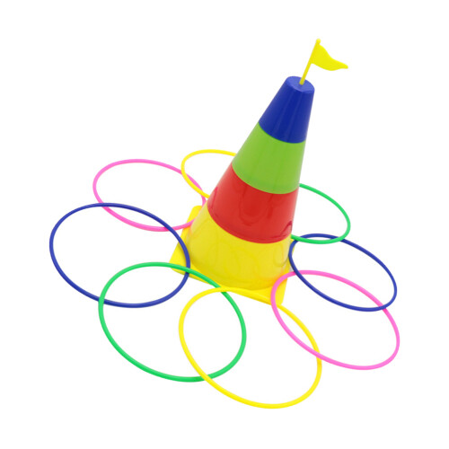 One Set Ring Toss Game Toy For Kids Plastic Throwing Plaything