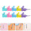 10Pcs Animal Stackable Plastic Pencils For Kids No Sharpening 11