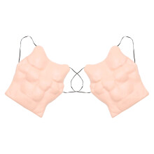 2Pcs Fake Muscles - Realistic Chest And Abdominal Costume For Men