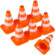 7 Pcs Mini Traffic Cones For Kids Learning And Sand Table Play