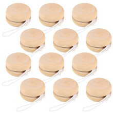 48 Pcs Wooden Unfinished Yo-Yo Balls For Kids Diy Hand Painting