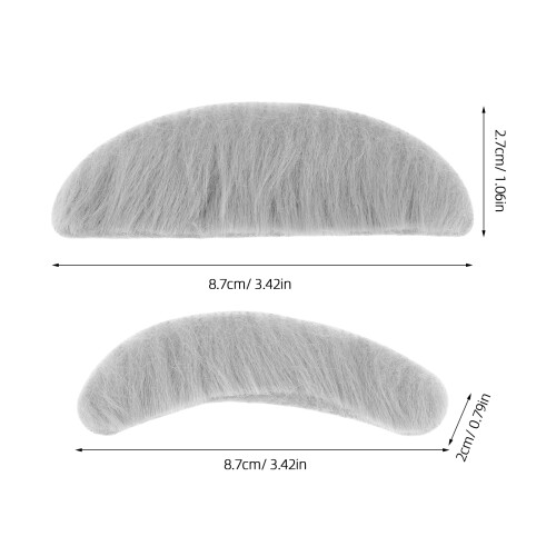 6 Sets Old Man Costume Prop: Gray Beard And Eyebrows For Cosplay 2