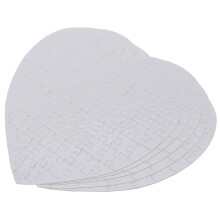 Blank Sublimation Puzzle 5 Sets Heart Shaped Jigsaw For Diy