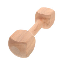 Wooden Dumbbells For Kids: Child Workout Weights Baby Exercise Toy