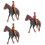 3 Sets Decorative Cowboy Desktop Horse Model Imitation Decor 8