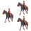 3 Sets Decorative Cowboy Desktop Horse Model Imitation Decor 7