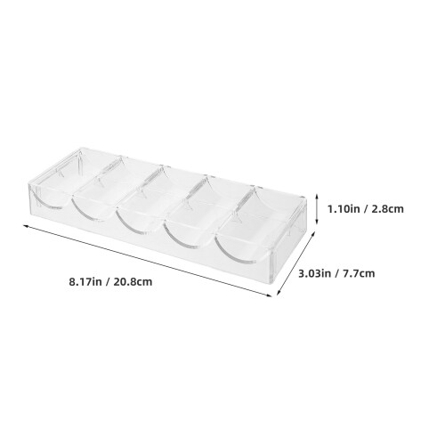 2Pcs Acrylic Poker Chip Trays 100 Capacity Clear Organizer 1