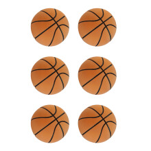 1 Set 6 Pcs Eco-Friendly Rubber Mini Basketball Toys For Kids