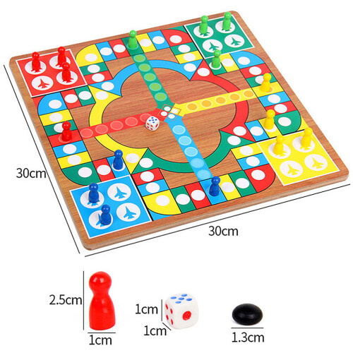 2 Sets Wooden Multi-Function Chess Board Two-In-One Toy