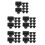 50 Pcs Black Square Plastic Press On Perfume Bottle Caps For 15mm OD 9