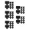 50 Pcs Black Square Plastic Press On Perfume Bottle Caps For 15mm OD 8