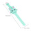 Silicone Led Cartoon Rabbit Shape Clamshell Electronic Watch Green 3
