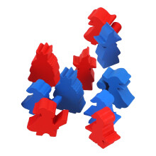 40 Pcs Wooden Chess Pieces Small Mixed Style Board Game Set