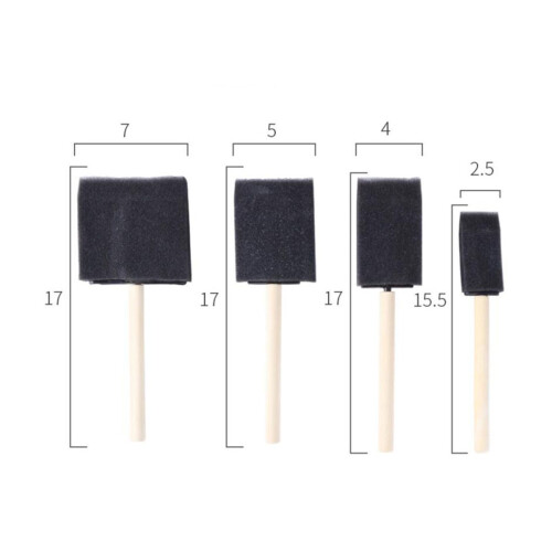 27 Pezzi Set Spugne Pittura Con Doodle Legno 1