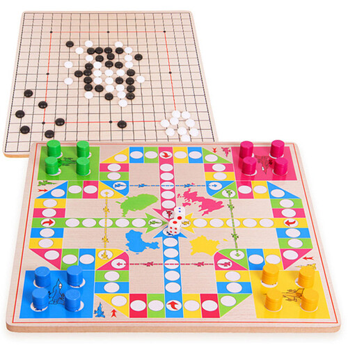 2 Sets Wooden Multi-Function Chess Board Two-In-One Toy 1