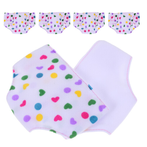 6Pcs Adjustable Reusable Diapers For 18 Inch Dolls Accessories
