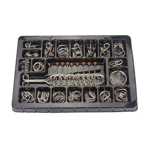 40 Pcs Chinese Ring Puzzle Nine Ring Buckle Educational Toy