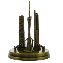 Torre Guangzhou Miniatura In Metallo Decorazione E Ufficio