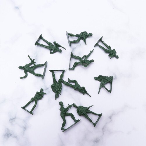 144 4,5 Cm Mini Soldatini In Statica Verde Misto 2