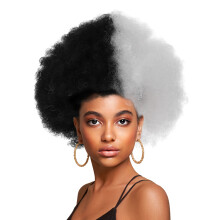 Afro Corta Riccia In Sintetica Resistente