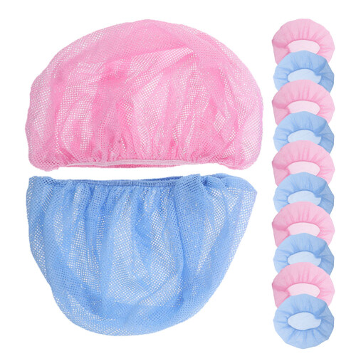 12pcs Worker Hat Hair Mesh Chef Cook Bonnet for Sleeping