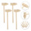 20 Mini Martelli Legno Per Bambini 2