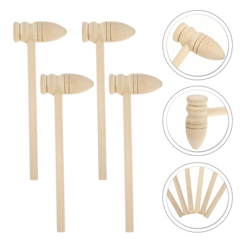 20 Mini Martelli Legno Per Bambini 1