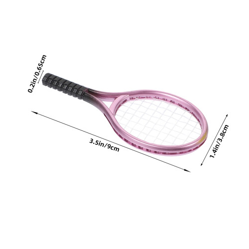 4 Set Mini Racchette Da Tennis E In Per Decorazione 1