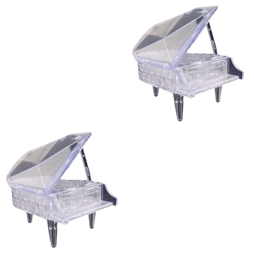 2 3D Cristallo Pianoforte Puzzle Da Te Bianco 2