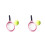 2 Set Mini Racchette Tennis Con Assortito 7