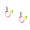 2 Set Mini Racchette Tennis Con Assortito 5