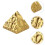 2 Pezzi Decorativo In Oro 5