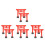 8 Pezzi Statuetta In Miniatura Torii 10