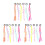 18 Pezzi Extension Colorate per con Stelle Fiori 10