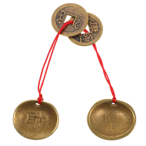 5 Set Divinatorio Yin Yang In Ottone Con Coppa Feng Shui 2