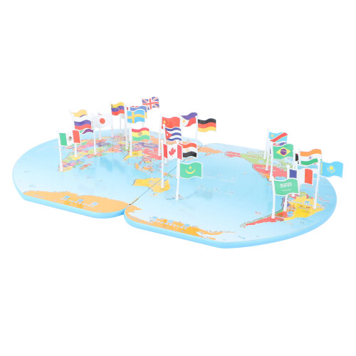 Set Educativo In Legno Con Bandierine