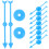 10 Pezzi Game Arrow Spinners Con Ventose Per Giochi Da 2