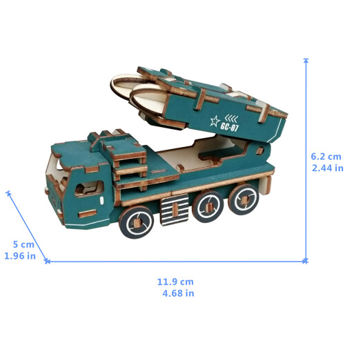 3D Wood Puzzle Toy Diy Handmade Box Packed Launcher Educational 2