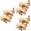 6 Set Puzzle In Legno 3D Educativo Per Bambini 6