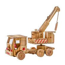 1 Pezzo Escavatore Retro Con Grù In Legno Bambini