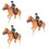 3 Sets Decorative Cowboy Desktop Horse Model Imitation Decor 8